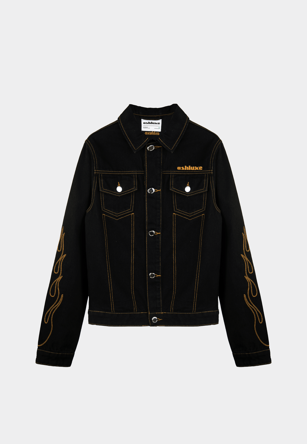 Ashluxeflameembroidereddenimja