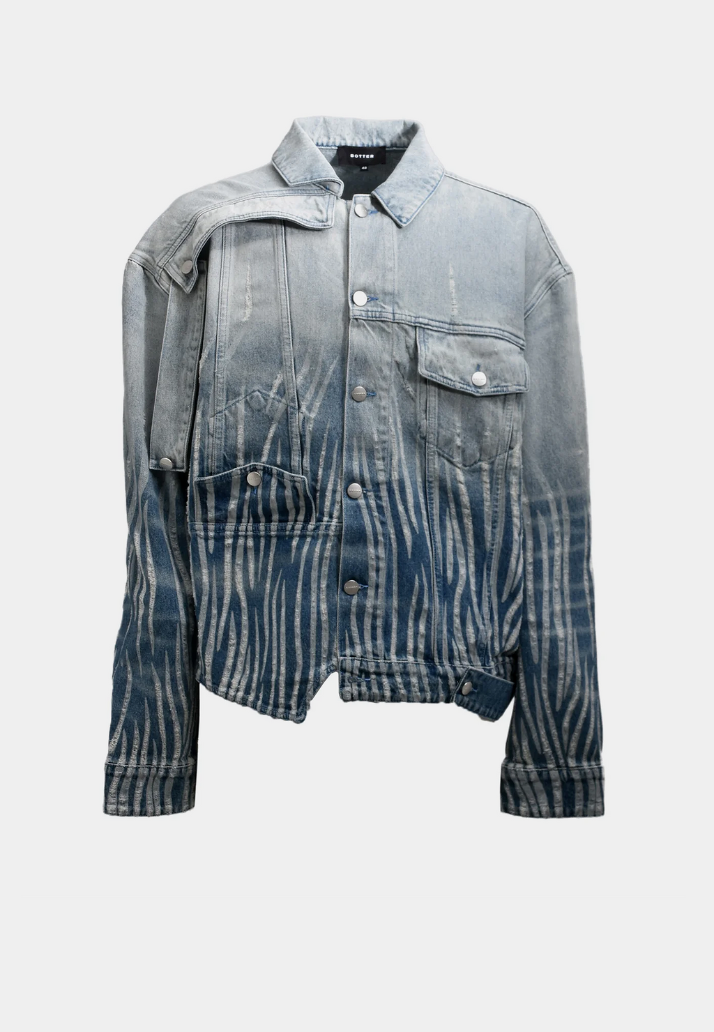 新品 botter upside down denim jacket 再構築44 Botter Upside Down Denim Jacket Wash 1 Distressed Gradient