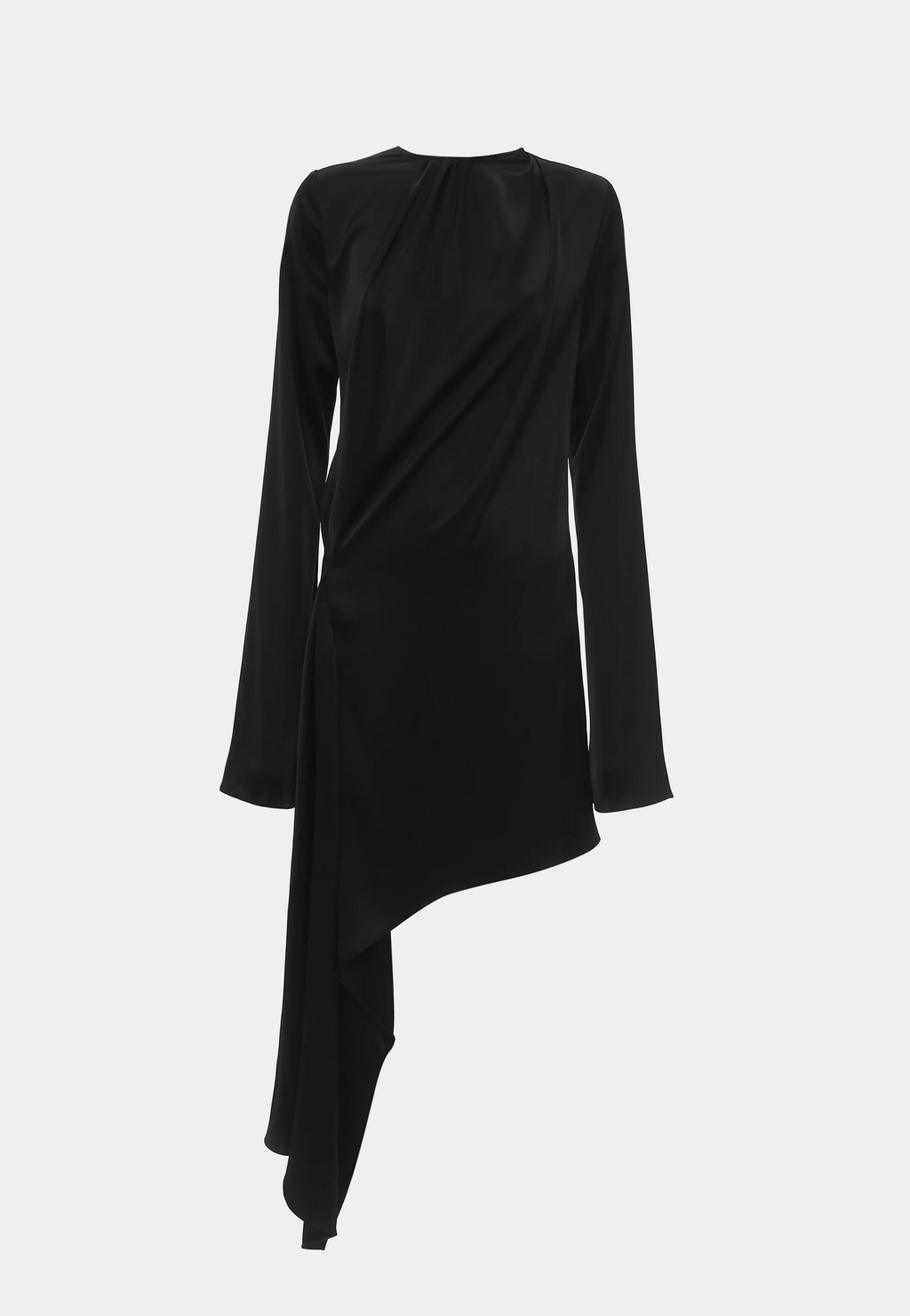 navy blue dress for baby girl Long Sleeve Asymmetrical Dress Burgundy / X-Small main image 0