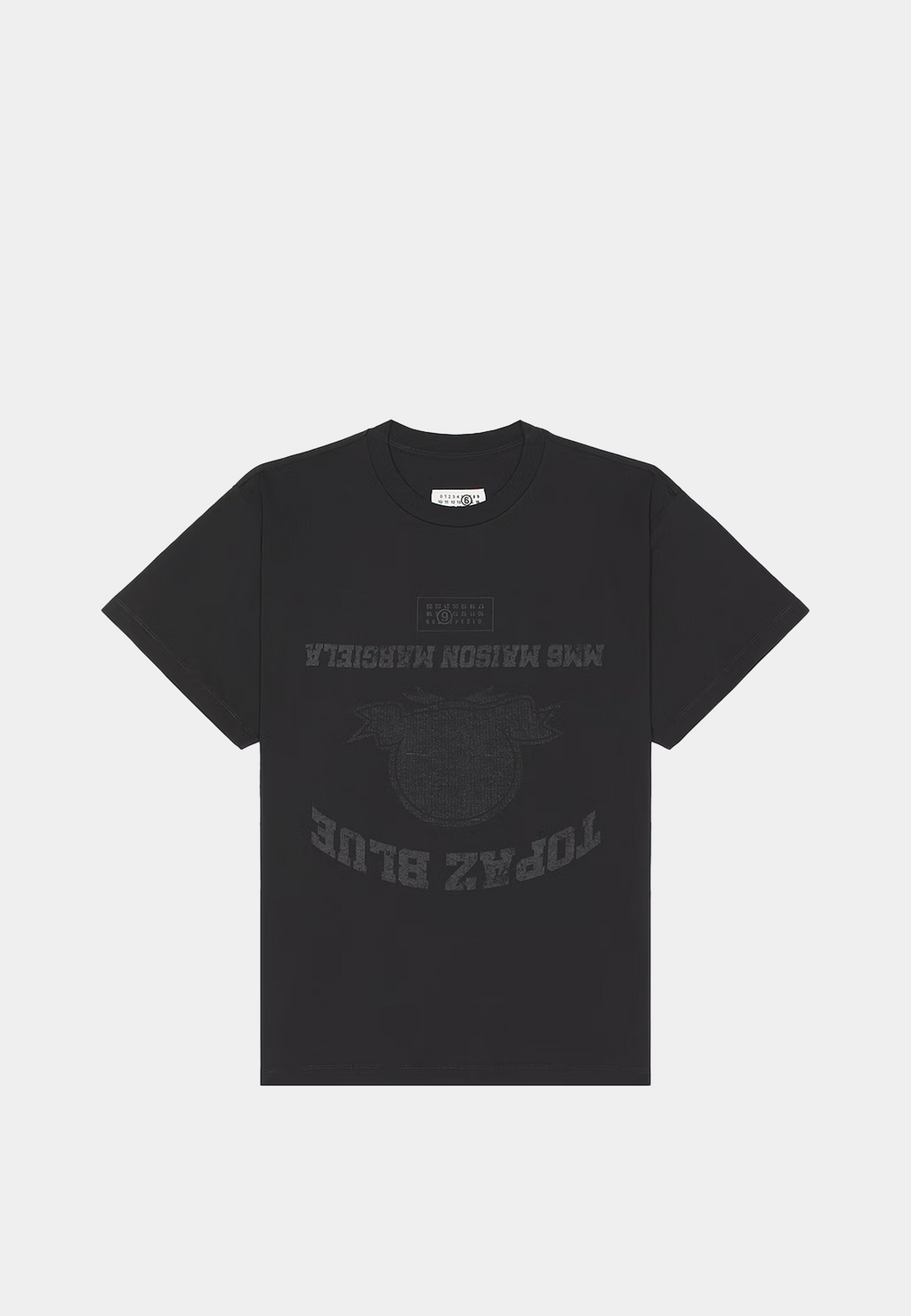 Maison Margiela Maison Topaz Blue T-shirt Washed Black
