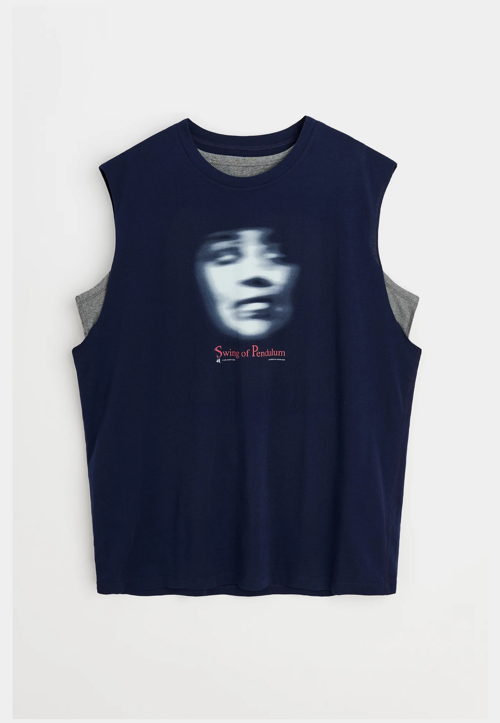 Our Legacy Reversible Gravity Tank Swing of Pendulum Hands Print Blue