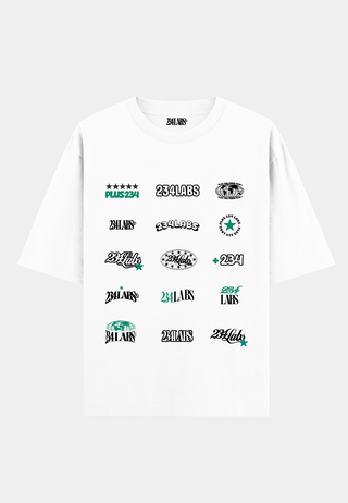 234Labs Logo Collage T-shirt White