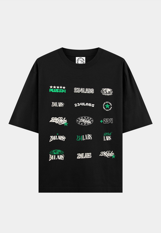 234Labs Logo Collage T-shirt Black