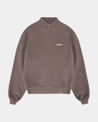 Represent Owners Club Ls Polo Sweat Fog