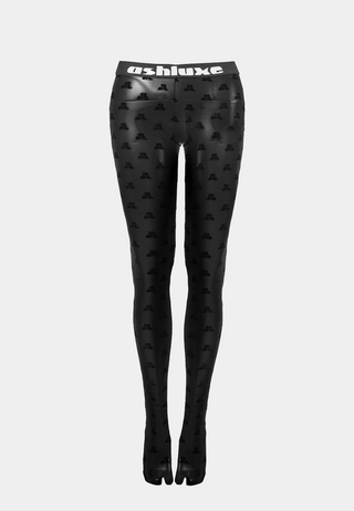 ASH Mesh Branded Body Leggings - Black/White