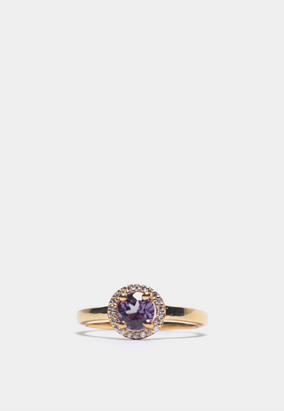 Kiara Alexandrite/ Cubic Zirconia Ring Gold Crystal Purple