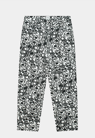 Arte Allover Flowers Pants Black/White