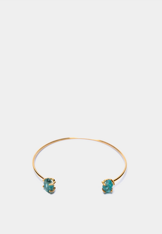 Kiara Apatite Stone Bracelet Gold Ocean blue