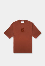 Ashluxe Embroidered Emblem Brown T-Shirt