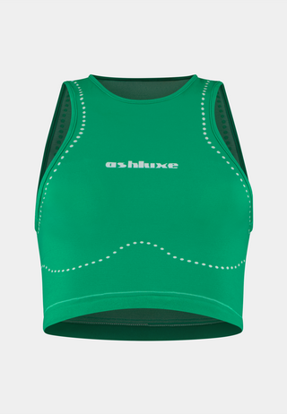 Ashluxe Female Active Top - Green White