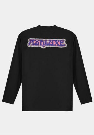 Ashluxe Patch Logo Longsleeve Sweatshirt  Black