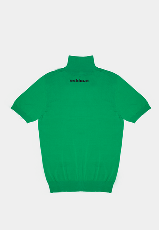 Ashluxe Ribbed Turtleneck Tee - Green