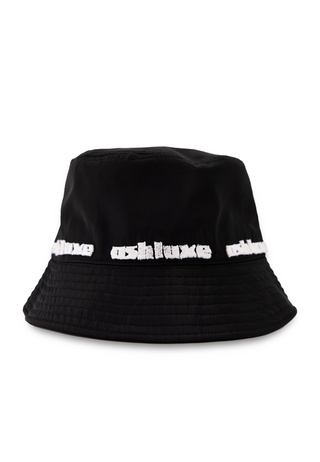 Ashluxe Brim Logo Bucket Hat  Black