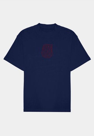 Ashluxe stitched Emblem T-shirt  Navy