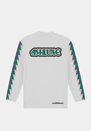 Ashluxe High Neck Longsleeve T-shirt White