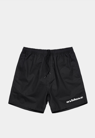 Ashuxe Classic Satin Logo Swimshort Black