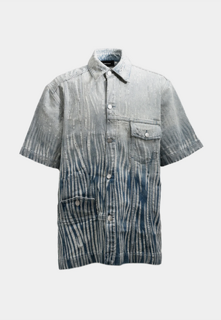 Botter Denim Upside Down Shirt Short Sleeve Gradient Distressed