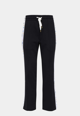 Casablanca Casa Icons Embroidered Satin Tape Sweatpant Black