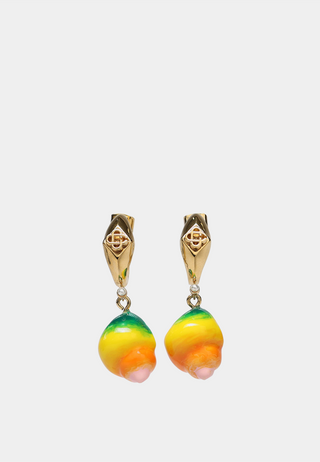 Casablanca Gold Plated Shell Drop Earrings Gold Gradient