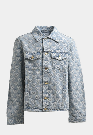 Casablanca Jacquard Denim Jacket Washed Indigo