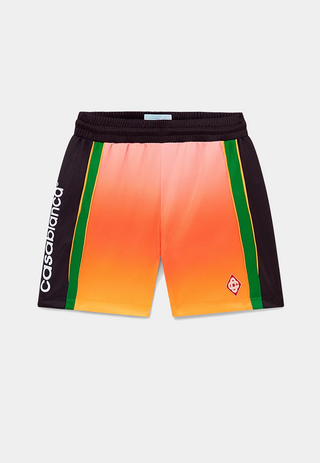 Casablanca Mens Football Shorts Black/Orange