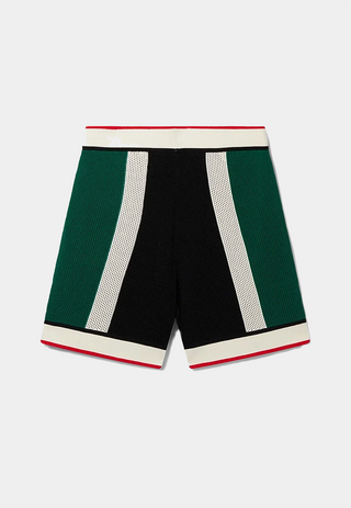 Casablanca Striped Mesh Shorts Green/White/Black