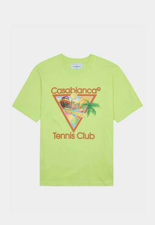 Casablanca Afro Cubism Tennis Club Printed Unisex T-Shirt Green