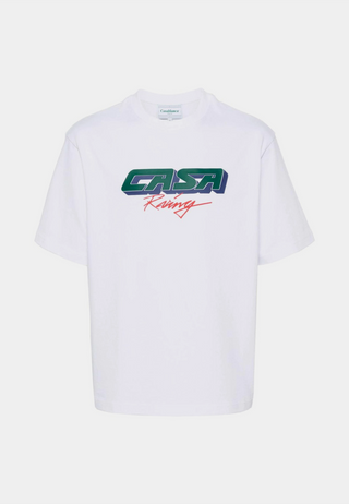 Casablanca Casa Racing Screen Printed T-Shirt White