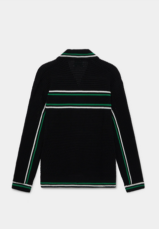 Casablanca Crochet Effect Tennis Shacket Black