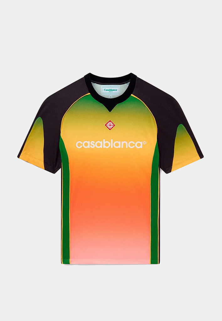 Casablanca Mens Football Shirt Green/Orange