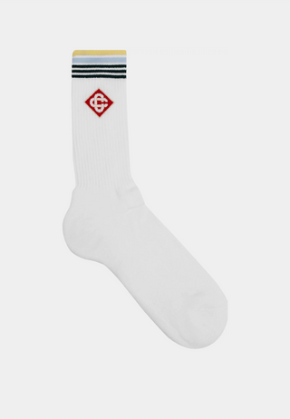 Casablanca Unisex Printed Casa Logo Socks White