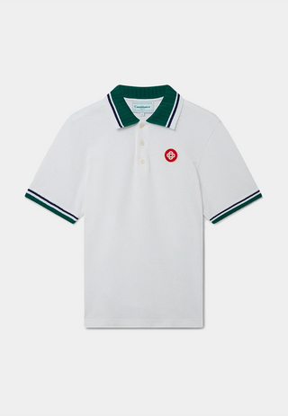 Casablanca Textured Pique Polo White