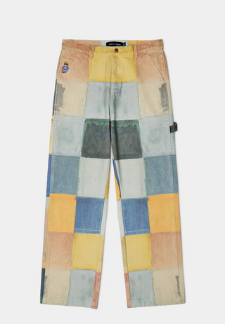 Kidsuper Studios Checkered painted printed work pant Multi