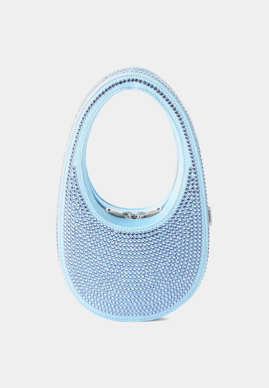 Coperni Crystal Embellished Mini Swipe Bag - Ice Blue