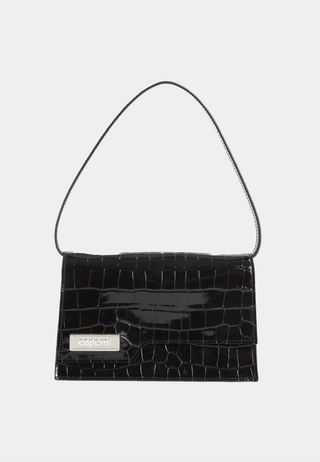 Coperni Croco Mini Folder Bag Black