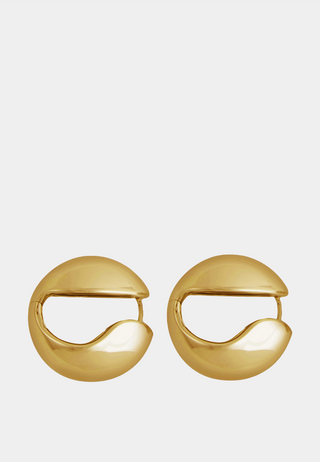 Coperni Logo Earrings Gold