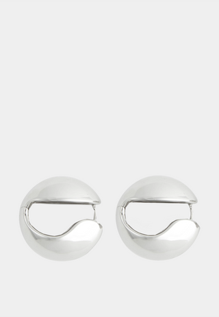 Coperni Logo Earrings Silver