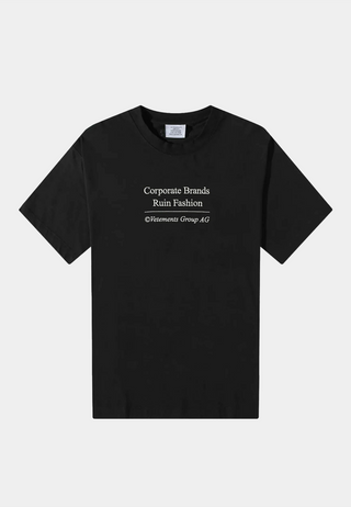 Vetements Corporate Brands T Shirt Black