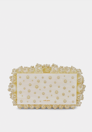 Cult Gaia Eos Clutch Bag Ivory / Shiny Brass