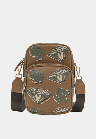 Bbc Diamond & Dollars Side Bag Khaki