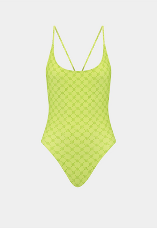 Daily Paper Reya Monogram Swimsuit Daiquiri Green