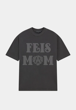 Robyn Lynch FEIS MOM screen printed T-shirt Stone grey