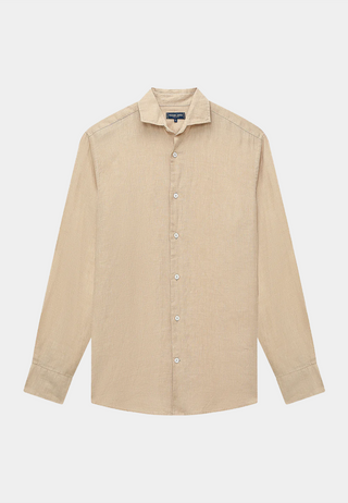 Frescobol Antonio Linen Shirt Sand Dune