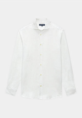 Frescobol Antonio Linen Shirt White