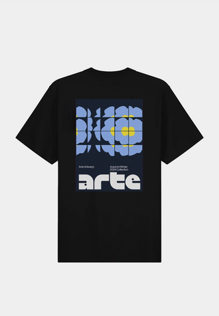 Arte Flower Poster T-shirt Black