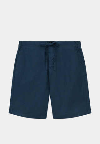 Frescobol Sergio Linen/Cotton Stretch Shorts Navy