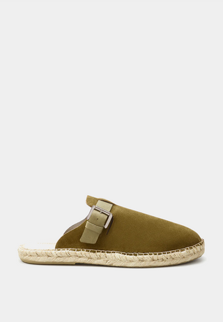 Frescobol Valente Espadrille Suede Clogs Spinach