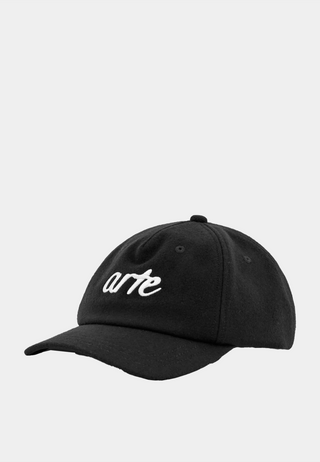 Arte Front Logo Embroidery Cap Black