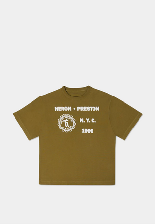 Heron Preston Medieval Heron Ss Tee Military Green White