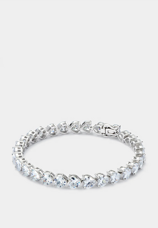 Hatton Labs Heart Tennis Bracelet White